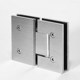 FORGE SHOWER HINGE GLASS TO GLASS 180 Degrees 10mm glass - Satin Chrome
